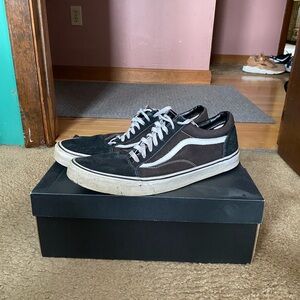 Vans Black and White Low-Top Skate Sneakers